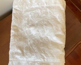 Damask ivory shower curtain, $15