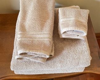 Beige towel set - 2 bath, 2 hand, 2 washcloths,  $12
