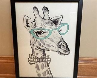 Giraffe picture, 15"W x 19"H,  was $14, NOW $9
