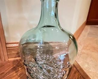 Large green embossed bottle, 12"D x 18"H,  was $28, NOW $20