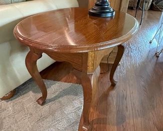 Oval side table, 23"W x 28"D x 23"H,  $135