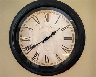 Round wall clock, 16" diameter,  $18
