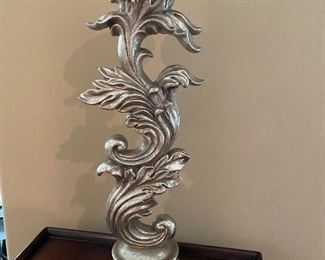 Silver leaf candlestick, 18"H,  $17