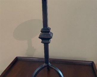 Metal, 3-footed, black candle holder, 11"H,  was $15, NOW $10