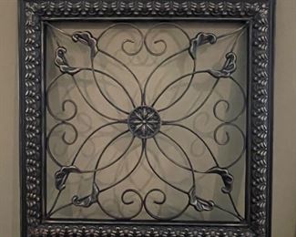 Metal square wall decor - 1 available - 17" x 17",  $14 