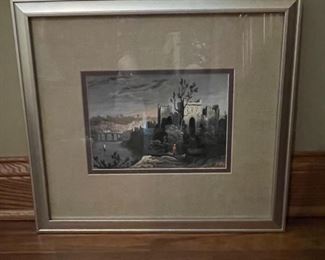 Castle print, 19"W x 17"H,   $20