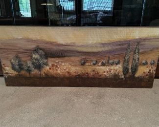 Painted Tuscan scene #1, 20"W x 8"H,  was $40, NOW $30