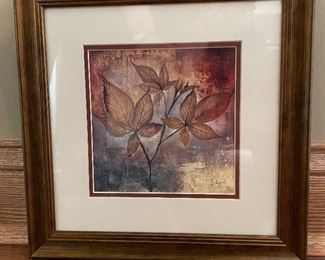 Leaf print #1, 13" x 13",  $14