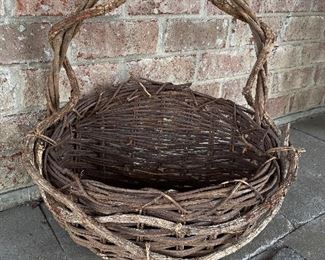 Twig handle basket, 18"W x 10"D x 18"H,  was  $34, NOW $24