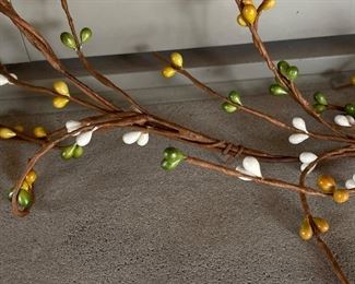 Additional closeup view of  berry garland