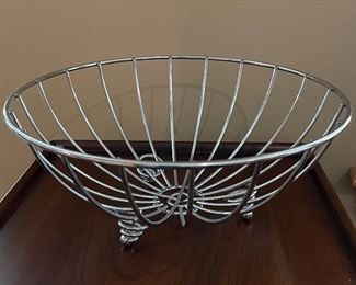 Silver wire bowl. 12" diameter x 6"H,  was $10, NOW $7