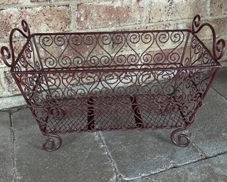 Metal  planter, 16"W x 8"D x 10"H,  $24