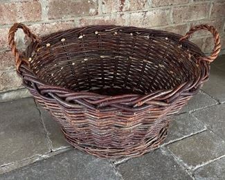 Oval basket w/ handles, 15"W x 11"D x 13"H,  was $20, NOW $14