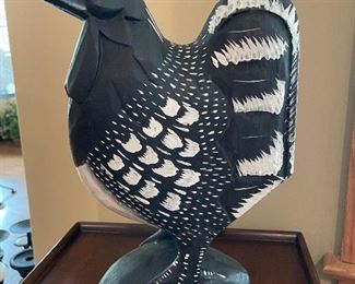 Black & white rooster, 9"W x 16"H,  $20