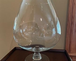 Large  "Brandy-shaped" decorative glass vase/bowl, 12"H x 9"W,  was $9, NOW $6