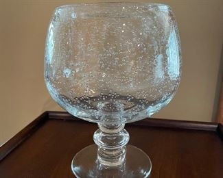 Large bubble glass decorative bowl, 6"W x 9"H,  was $9, NOW $6