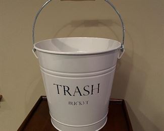 White Trash Bucket w/ handle, 11"H,  $9