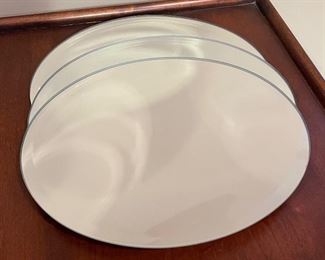 Set of 3 oval mirrors used as a base for centerpieces/decorations, 8" x 10",  $15