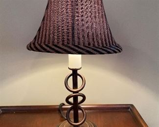 Small copper based lamp w/shade,  12"H,  was $16, NOW $12