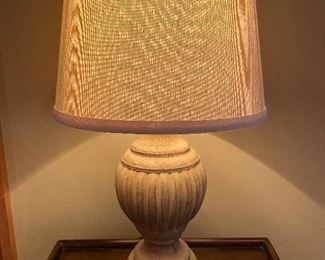 Cream lamp, 17"H,  was $20, NOW $15