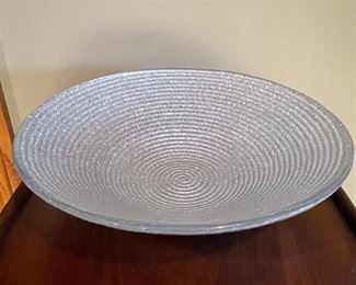 Large decorative silver bowl, 13" diameter,  was $15, NOW $12