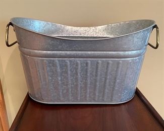 Galvanized beverage container, 16"W x 9"D x 9"H,  was $10, NOW $8
