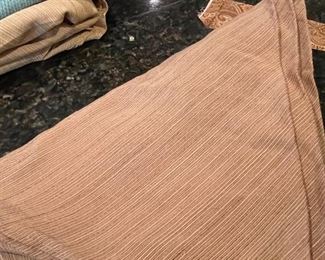 72" round tan tablecloth,  $7