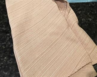 72" light beige round tablecloth, $7
