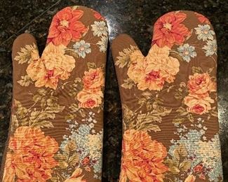 Floral oven mitts (2),  $7