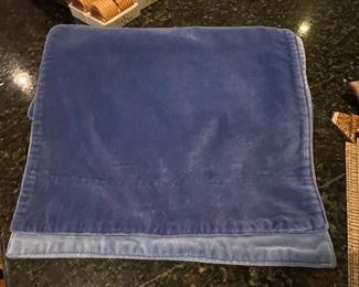 Blue velvet runner, 66"L x 13"W,  was $15, NOW $10