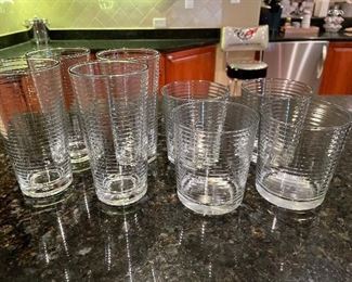 Set of 8 drinking glasses,  $9