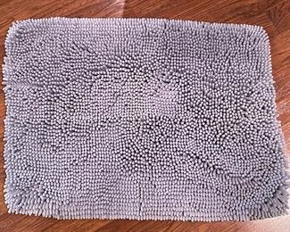 Periwinkle bath mat, 24" x 18",  was $7, NOW $5