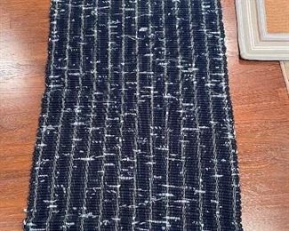 Blue & white runner, 24"W x 60"L,  was $20, NOW $15