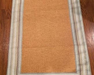 Sisal and striped border rug, 35" x 22",  was $20, NOW $14