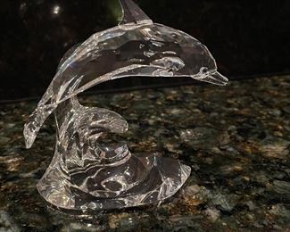 Swarovski Dolphin on Wave Crystal Figurine, # 190365,  was $58, NOW $45