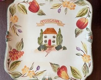Toscana shallow bowl, Approx 11" x 11",  was $10, NOW $7