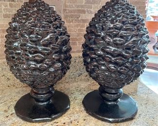 Dark acorn decor - 2 available - 12"H x 6"W,  was $14 each, NOW $10 each