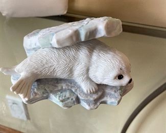 Polar Expedition Porcelain Baby Harp Seal, 5"W x 3"H,  $8