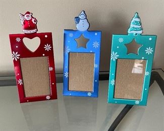 3 small Xmas picture frames,  was $5, NOW $3