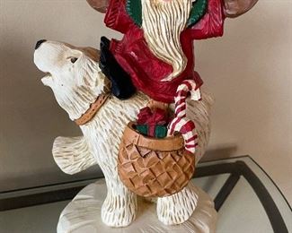 David Frykman Santa on Bear “Bear Back Holiday” Figure, 7"W x 11"H,  $25