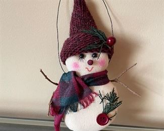Small snowman ornament, 4"H,  was $3, NOW $2