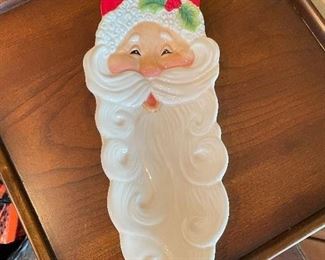 Fitz & Floyd Santa plate, 5"W x 14"L,  $9