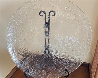 Glass platter, 13"D,  was $6, NOW $4