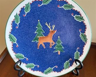 Mikasa Reindeer platter, 13"D,  was $12, NOW $7