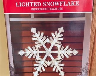Large Lighted snowflake - 2 available - was $9 each, NOW $7 each