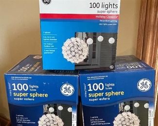 100 light Super Sphere ball of light,  6" diameter, -3 available -  was $12 each, NOW $9 each