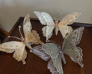 Set  of 3 Butterfly clips, 7"W,  was $12, NOW $8