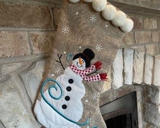 Snowman Xmas stocking, was $7, NOW $5