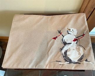 Set of 6 Snowman place mats,  was $10, NOW $7