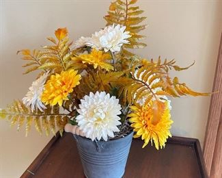 Gold & white floral arrangement, 14"H,  $9